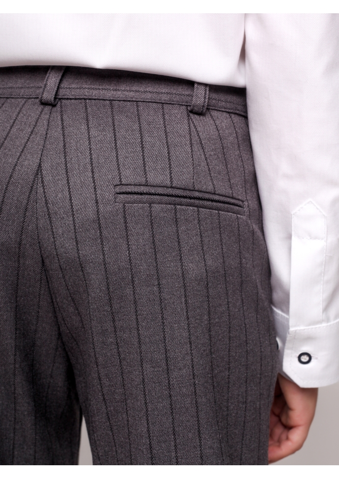 Брюки классические для мальчика серые BRN0335