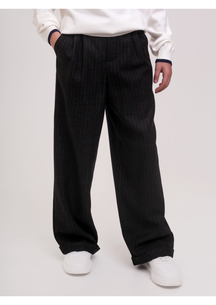 Брюки широкие для мальчика серые BRN0709  