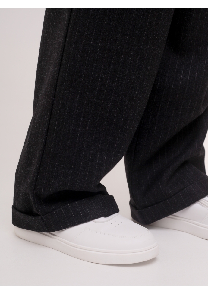 Брюки широкие для мальчика серые BRN0709  