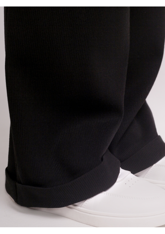 Брюки широкие для мальчика черные BRN0713  