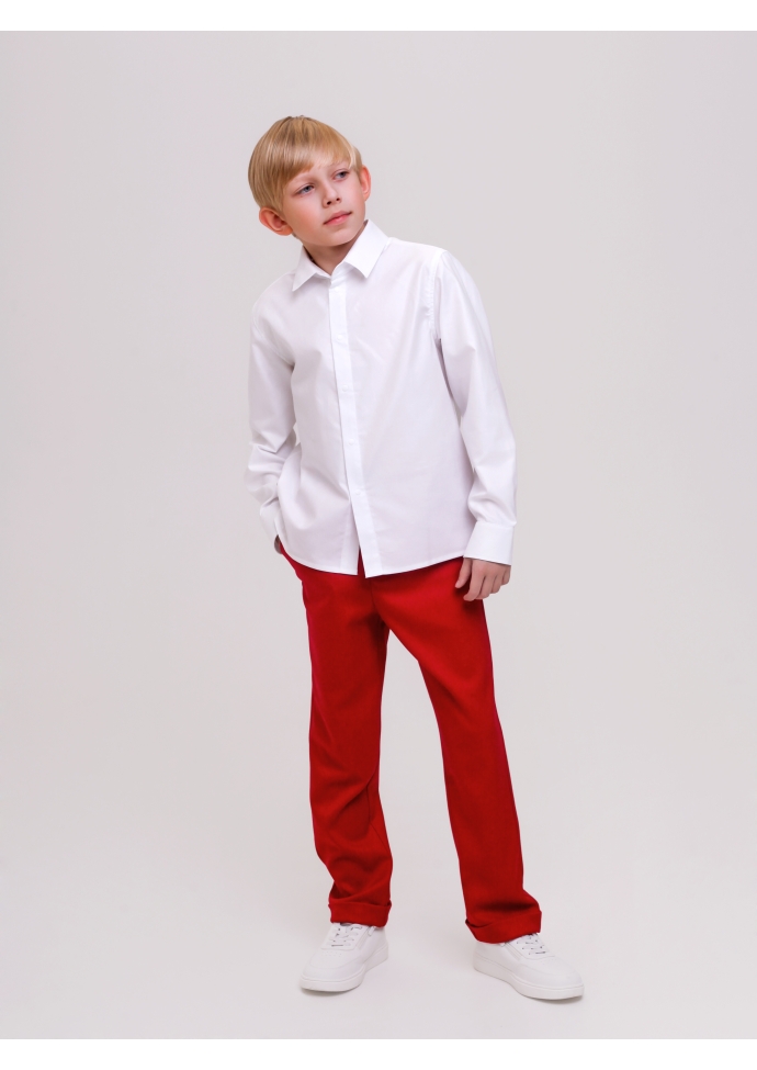Брюки классические для мальчика красные BRN0912