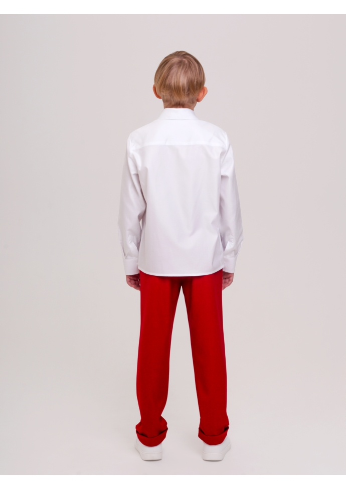 Брюки классические для мальчика красные BRN0912