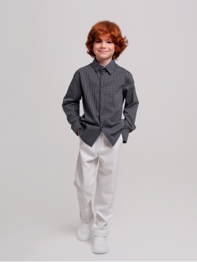 Брюки классические для мальчика белые BRN0914