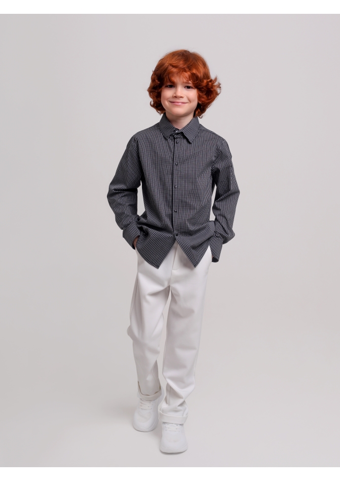 Брюки классические для мальчика белые BRN0914