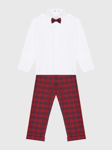 Брюки классические для мальчика красные BRN0933