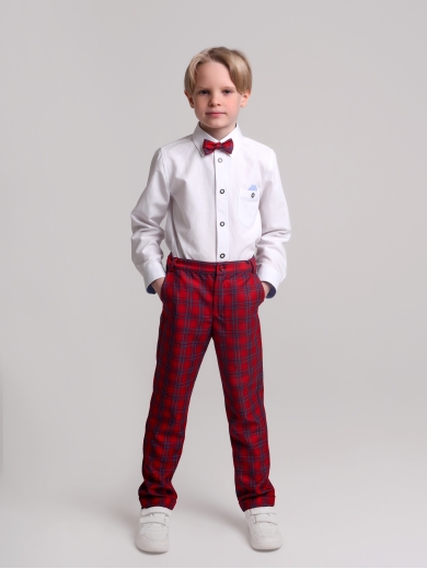 Брюки классические для мальчика красные BRN0933