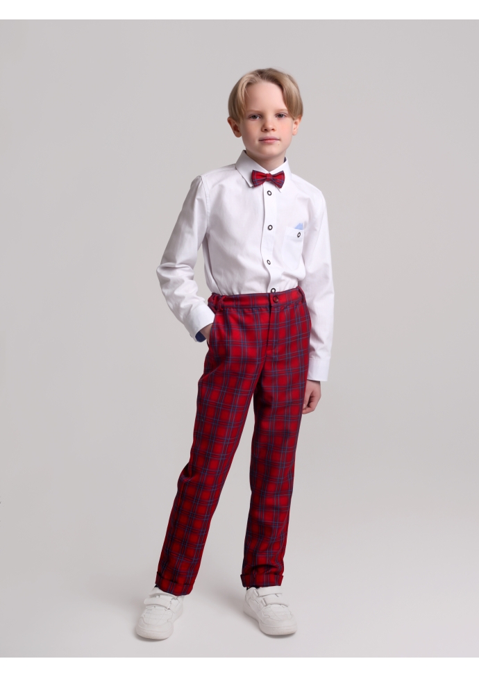 Брюки классические для мальчика красные BRN0933