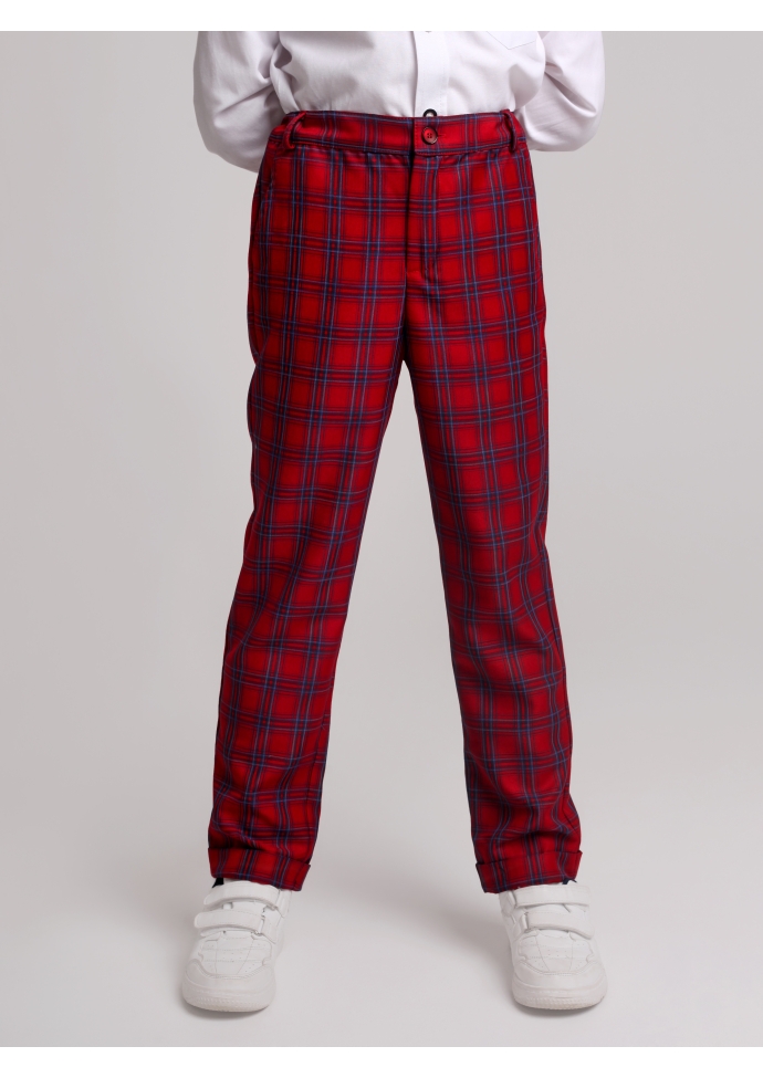 Брюки классические для мальчика красные BRN0933