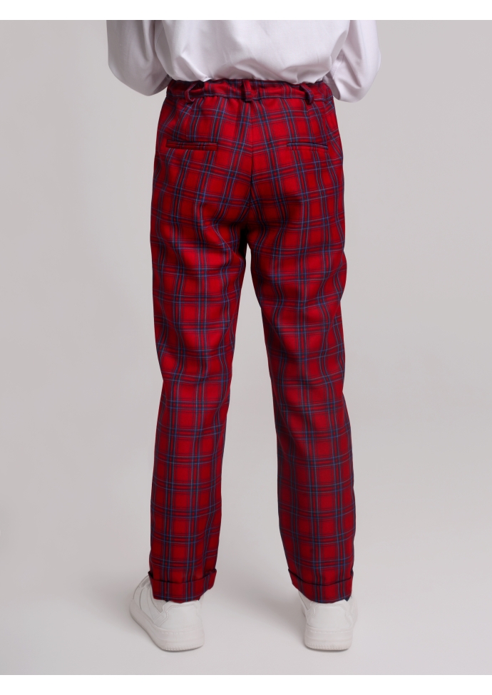 Брюки классические для мальчика красные BRN0933