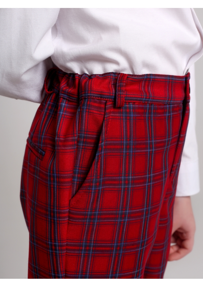 Брюки классические для мальчика красные BRN0933