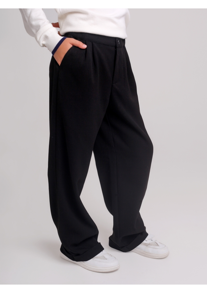 Брюки утепленные для мальчика черный графит BRNW705