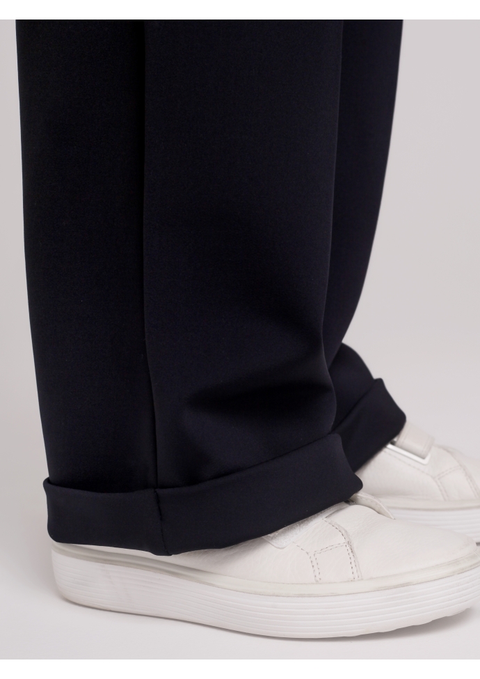 Брюки утепленные для мальчика темно-синие BRNW706