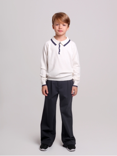 Брюки широкие для мальчика темно-синие BRNW706