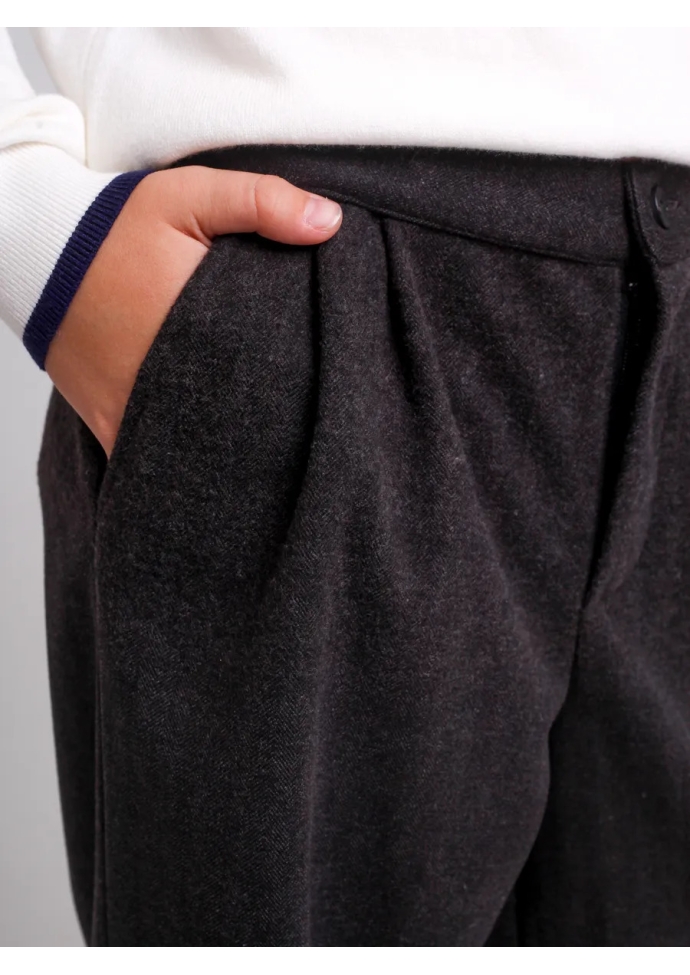 Брюки утепленные для мальчика графит BRNW707