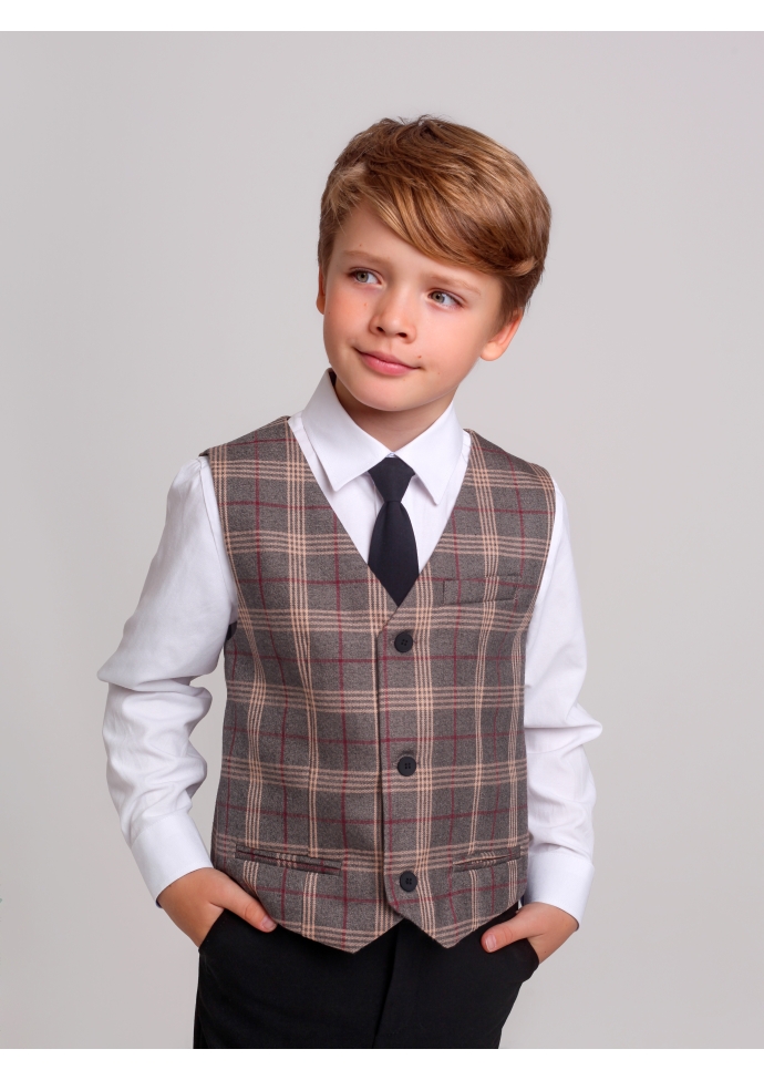 Костюм для мальчика бежевый  KCN0503