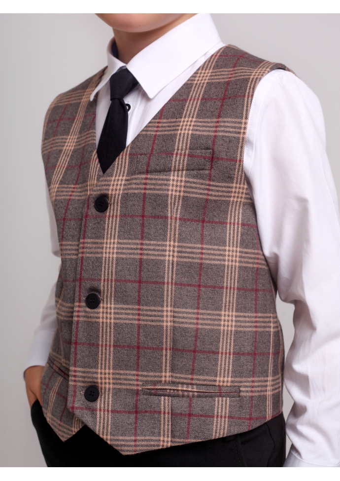 Костюм для мальчика бежевый  KCN0503