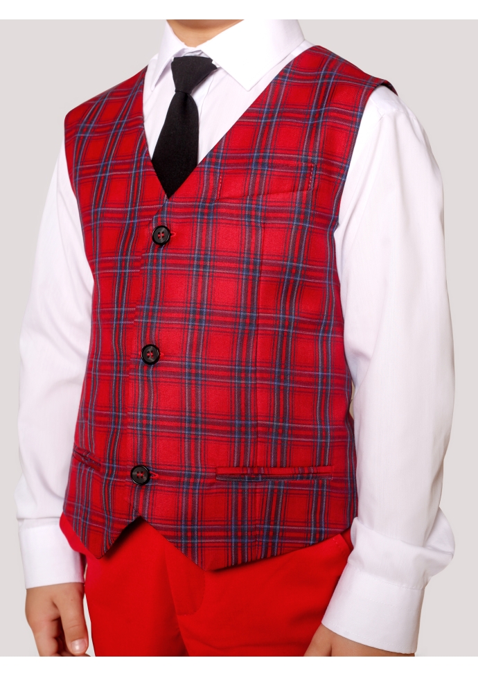 Костюм для мальчика красный  KCN0533