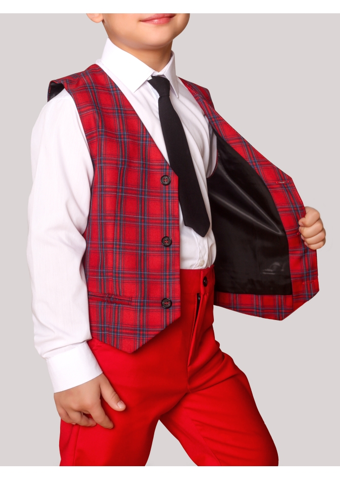 Костюм для мальчика красный  KCN0533