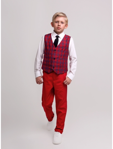 Костюм для мальчика красный KCN0533