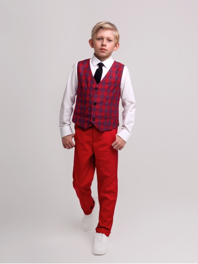 Костюм для мальчика красный  KCN0533