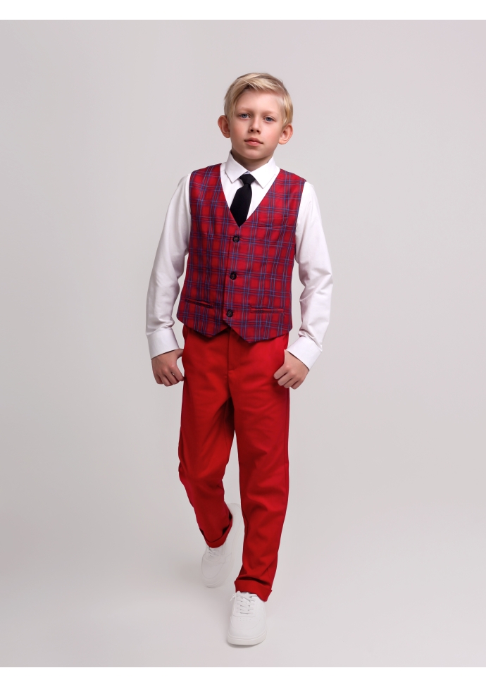 Костюм для мальчика красный  KCN0533