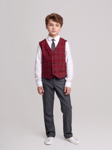 Костюм для мальчика бордовый KCN0561 Костюм для мальчика бордовый KCN0561