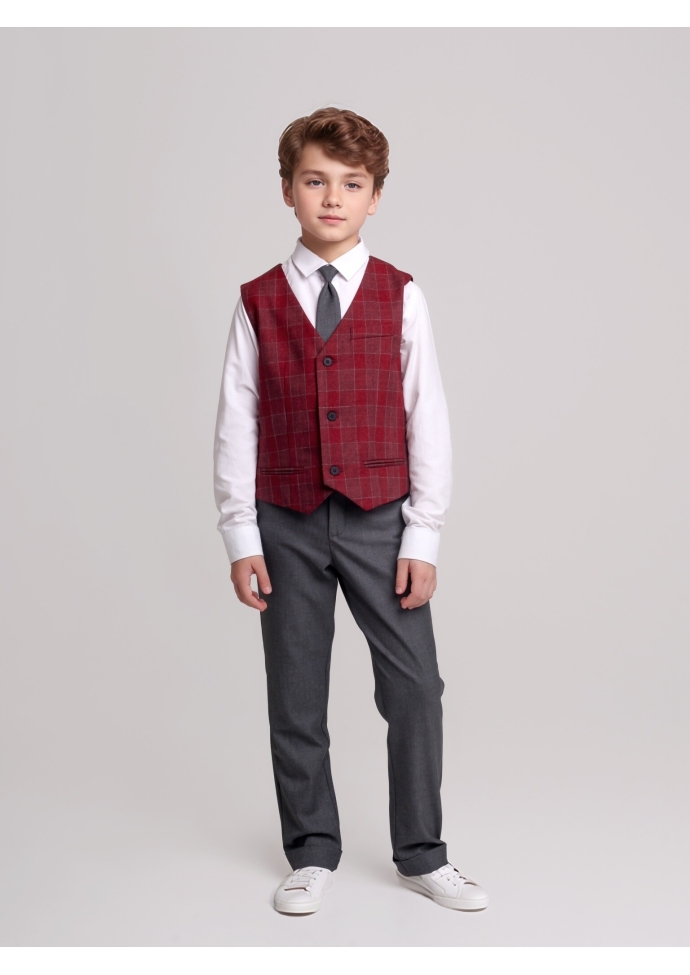 Костюм для мальчика бордовый  KCN0561