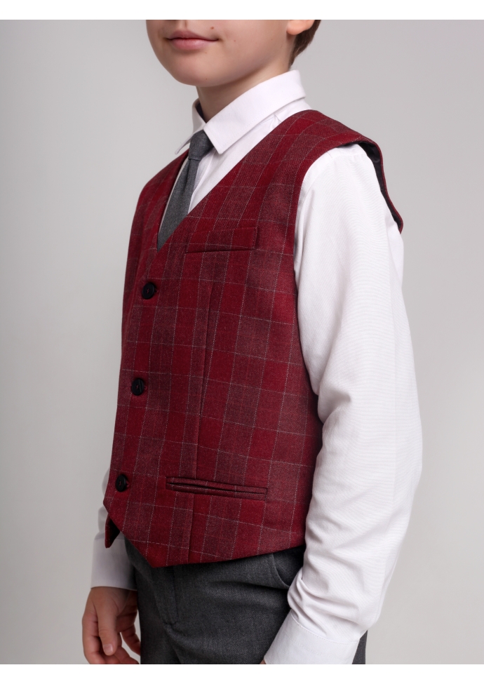 Костюм для мальчика бордовый  KCN0561