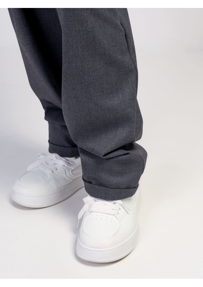 Детский костюм для мальчика серый: жилет и брюки свободного кроя, стильный комплект Nino Kids KCN0960