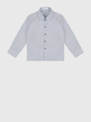 Рубашка для мальчика белая в полоску RBN1122
