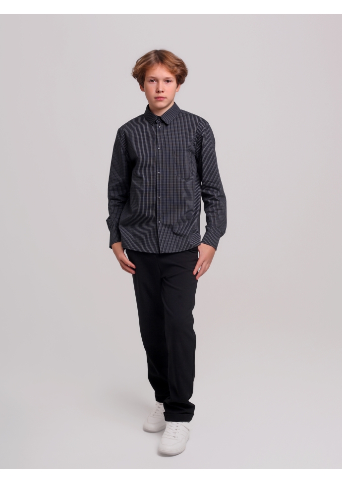 Рубашка для мальчика черная RBN1123