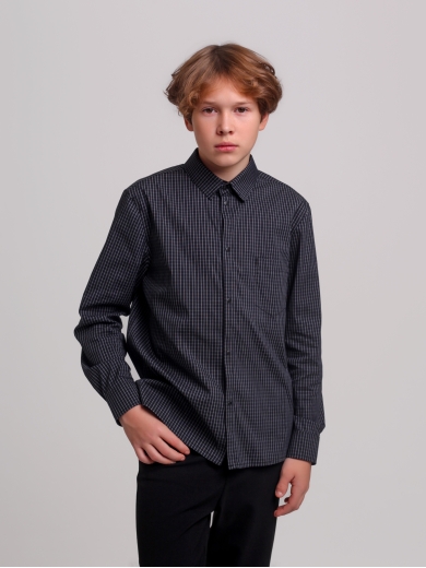 Рубашка для мальчика черная RBN1123