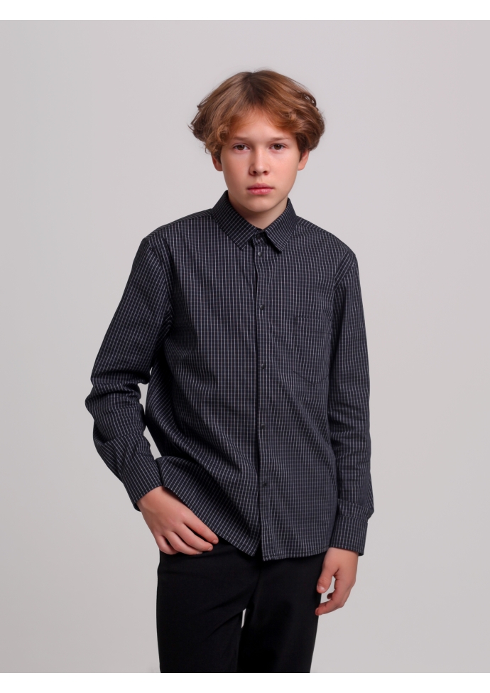 Рубашка для мальчика черная RBN1123