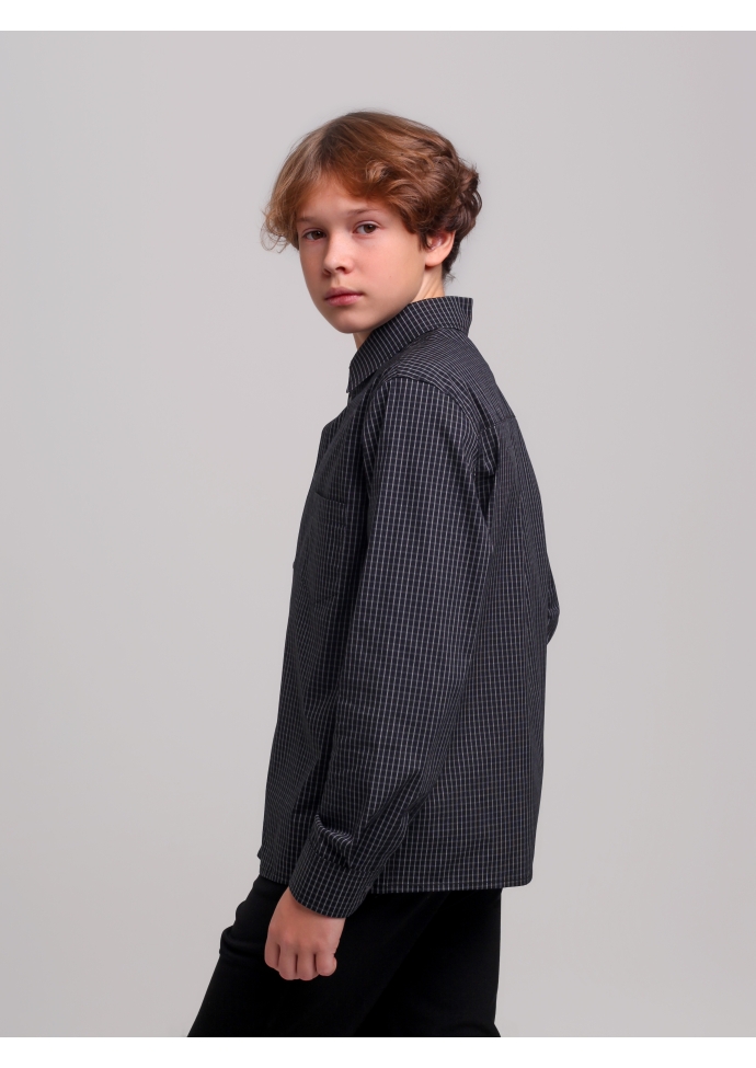 Рубашка для мальчика черная RBN1123