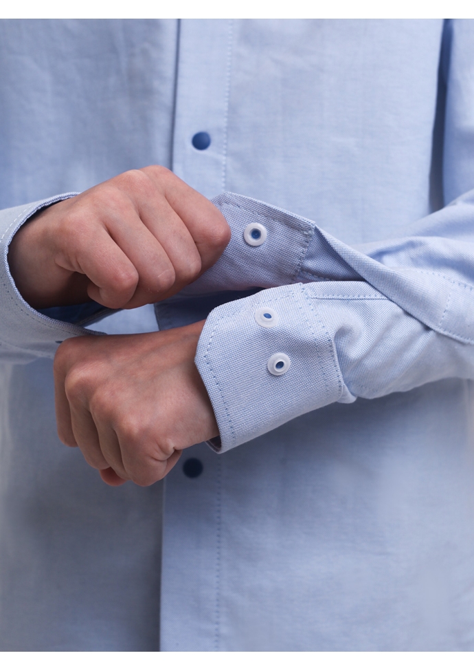 Рубашка для мальчика голубаяRBN1128