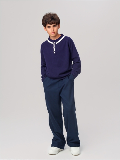 Джемпер для мальчика темно-синий TRK0602