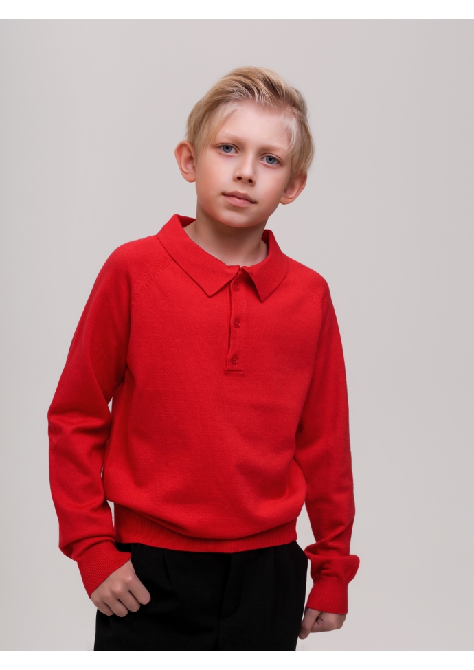 Джемпер для мальчика красный TRK0603