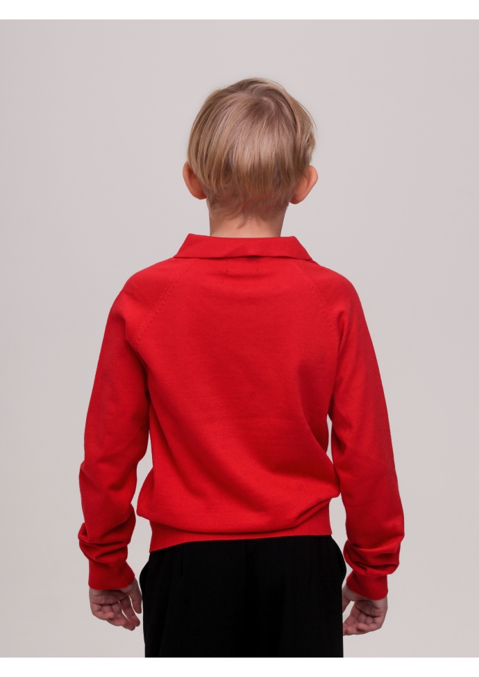Джемпер для мальчика красный TRK0603