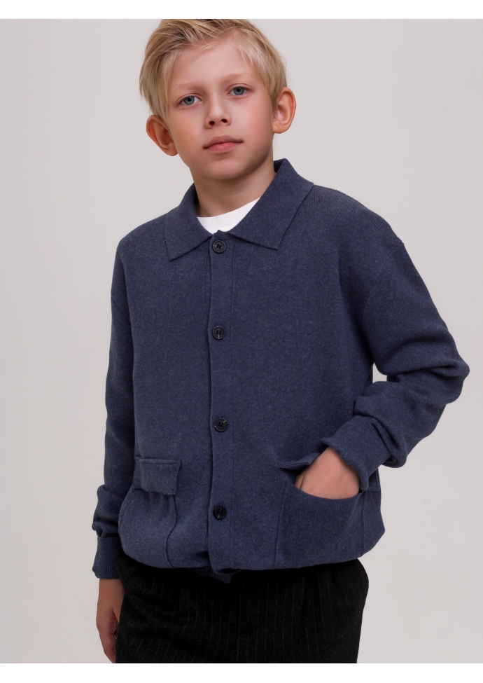 Джемпер для мальчика синий TRK0604