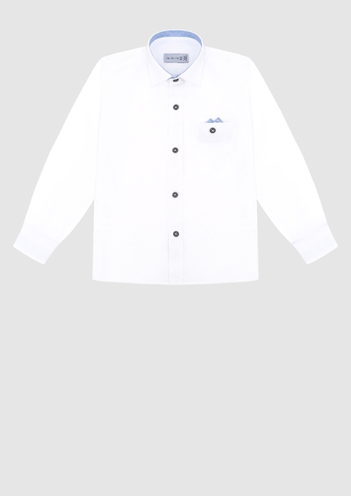 Рубашка для мальчика белая nino113