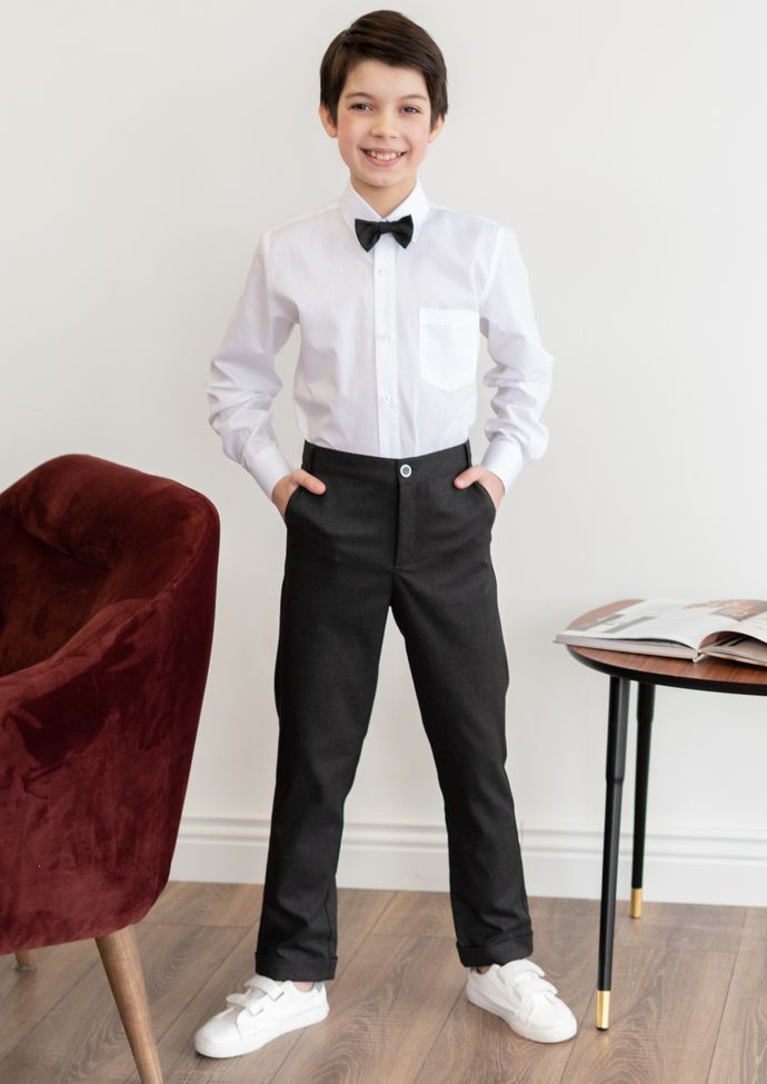 Купить брюки для мальчика серые nino219 в интернет магазине детской одеждыNino kids