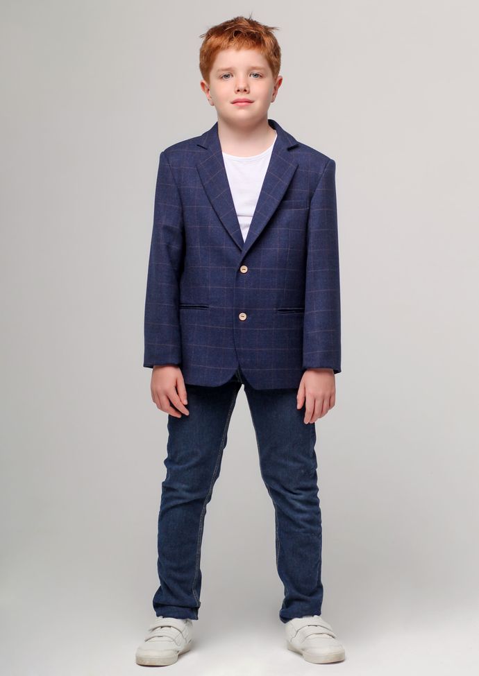 Пиджак для мальчика синий nino233
