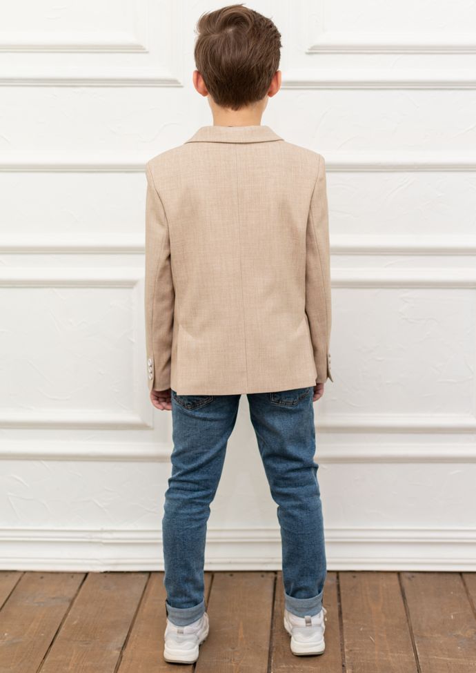Пиджак для мальчика бежевый nino250