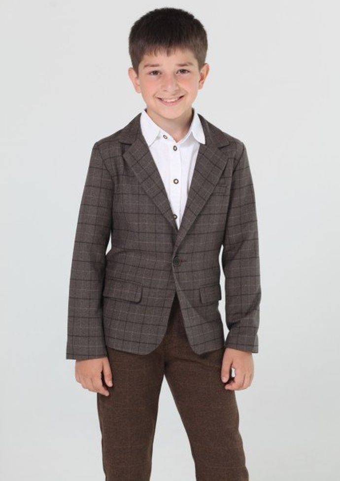 Пиджак для мальчика светло-серый nino19