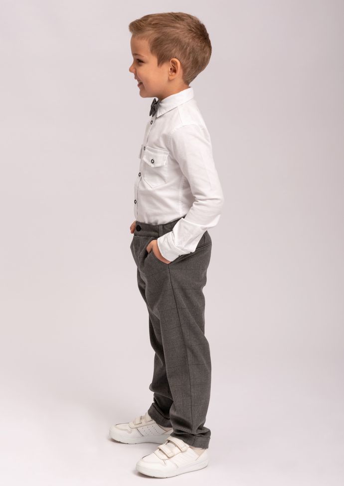 Купить брюки для мальчика серые nino275 в интернет магазине детской одеждыNino kids